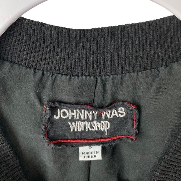 Johnny Was 100% Silk Embroidered Bomber Jacket, size S - Picture 8 of 8